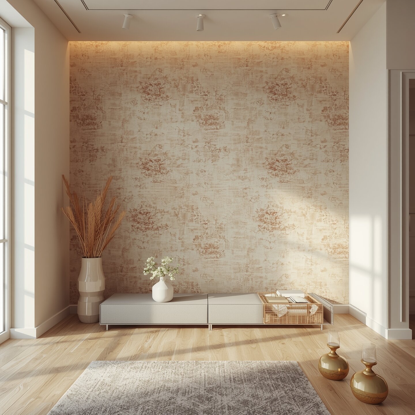 کاغذ دیواری طرح ساده به رنگ سفید